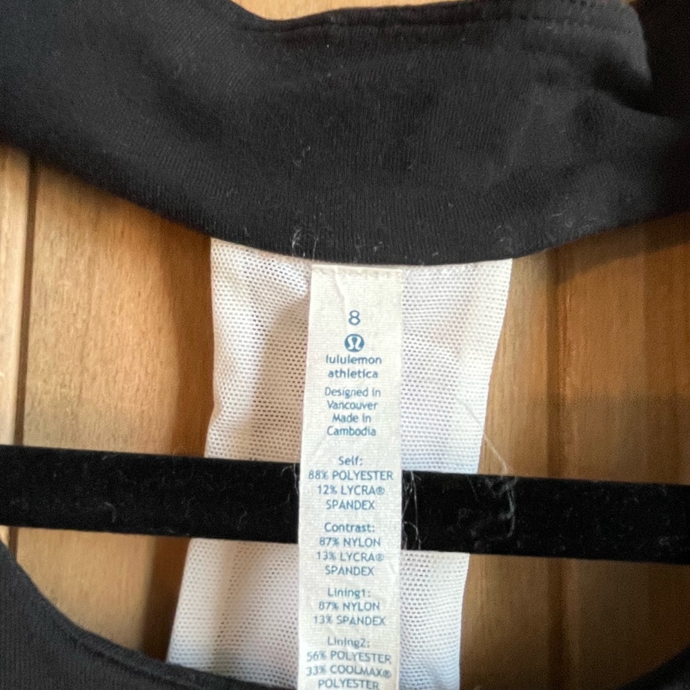 lululemon athletica Black and White Floral Tank Top - Picture 6 of 6